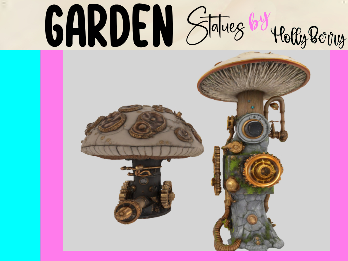 HB: Steampunk Mushroom E Set of 2 FuLL PERM
