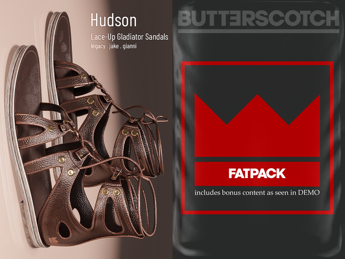 BUTTERSCOTCH . Hudson Gladiator Sandals {FATPACK}