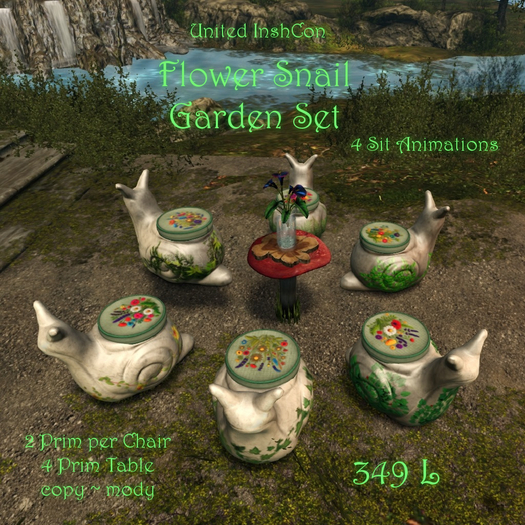 *UI* Flower Snail Garden Set v
