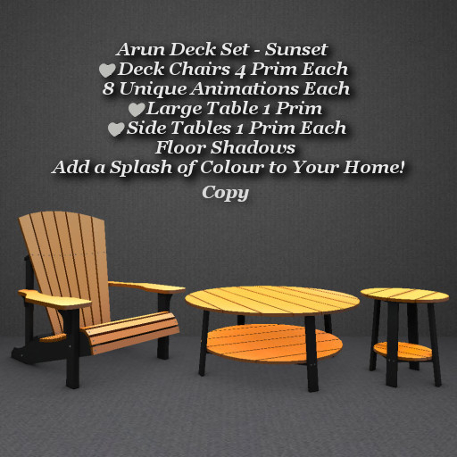 Arun Deck Set Sunset1