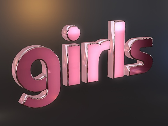 PBR Sign saying Girls