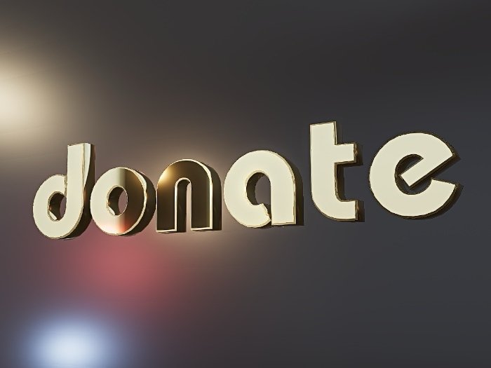 PBR Sign saying Donate