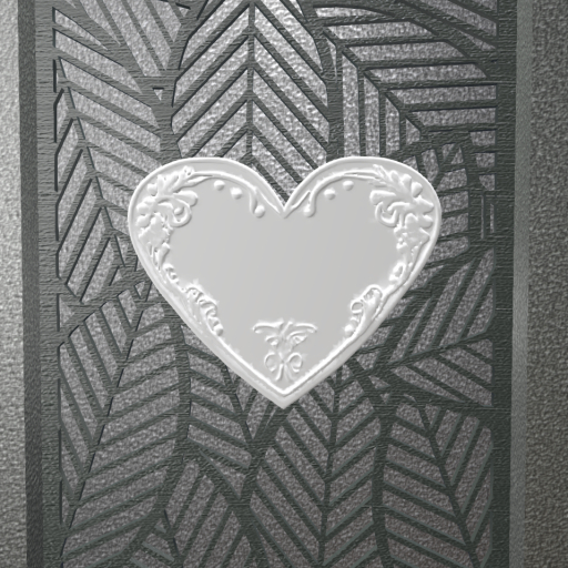 Full Perm Heart Plaque