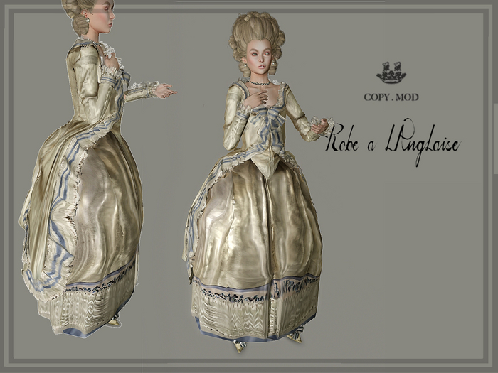 Boehmer - Robe a l'Angalise Retrusse / Colombe cire