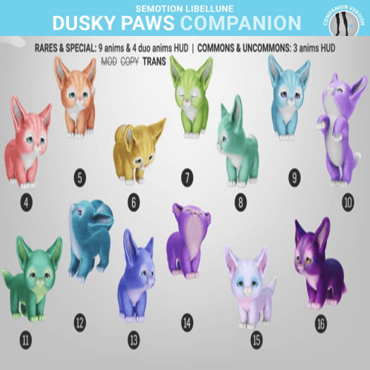 SEmotion Libellune Dusky Paws Companion COMMON 06
