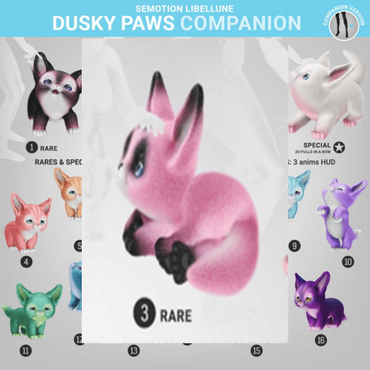 SEmotion Libellune Dusky Paws Companion RARE 03
