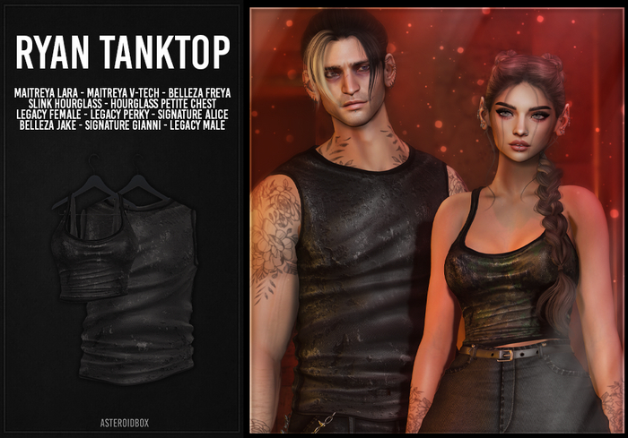 AsteroidBox. Ryan Tank Top - Black
