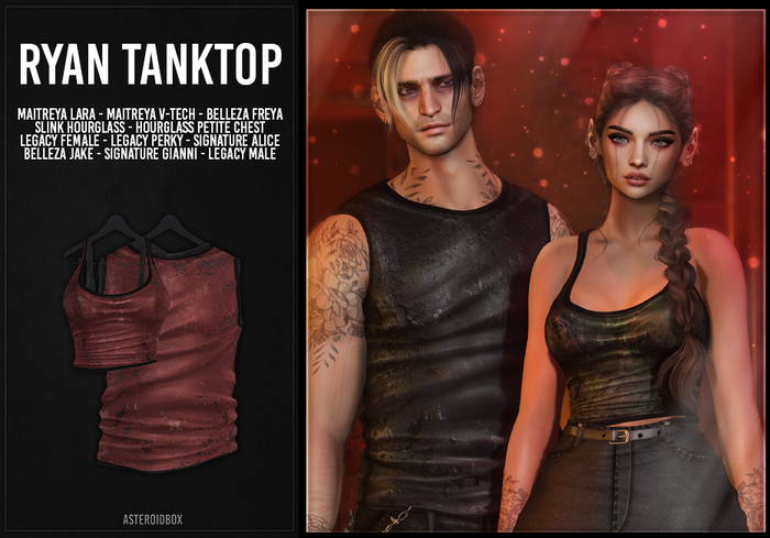 AsteroidBox. Ryan Tank Top - Red