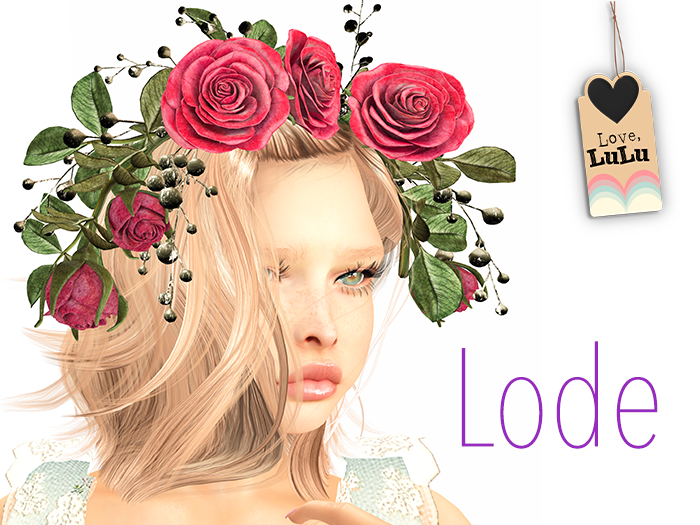 *LODE* Head Accessory - Tea Rose [burgundy]