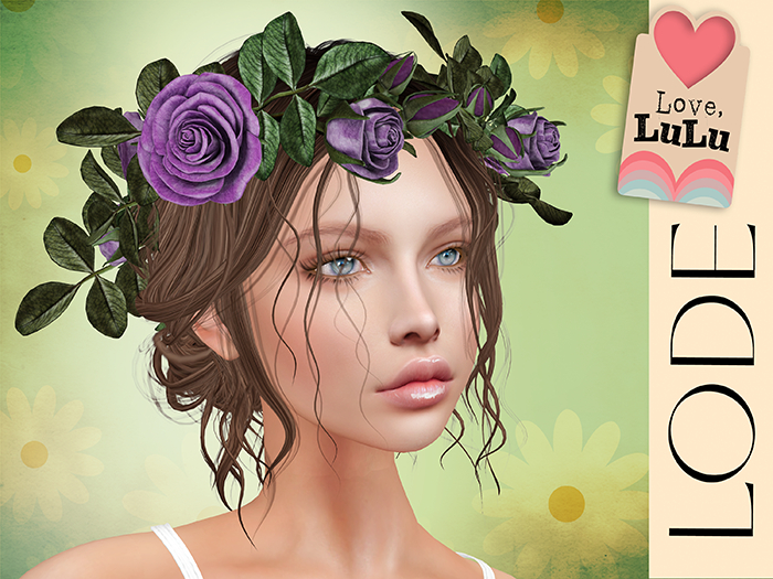 *LODE* Head Accessory - Tea Rose Wreath [violet]