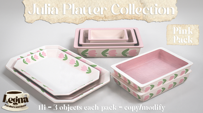 - Legna - Julia Platter Collection (Pink Pack)