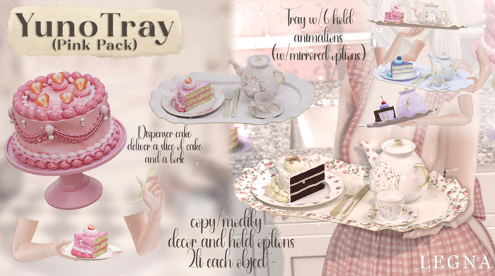 - Legna - Yuno Tray (Pink Set)
