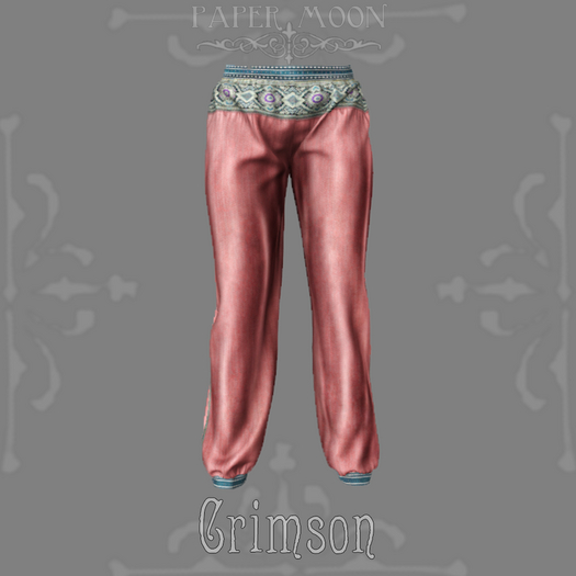 *pm* Daljeet Harem Pants: Crimson