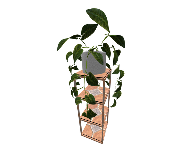 Beautiful Garden Stone Tiled Plant Stand