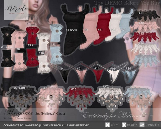 #24~Nerido~  Margarita String (Maitreya)-Scarlet