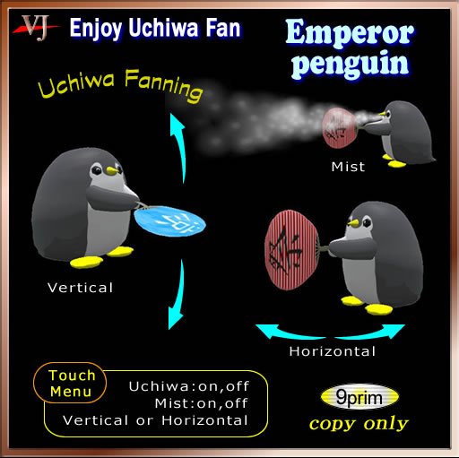 Uchiwa fan Penguin Emperor