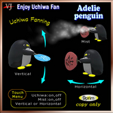 Uchiwa fan Penguin Adelie
