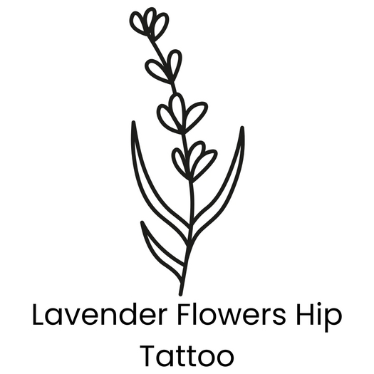 Lavender Flower (Hip Tattoo)