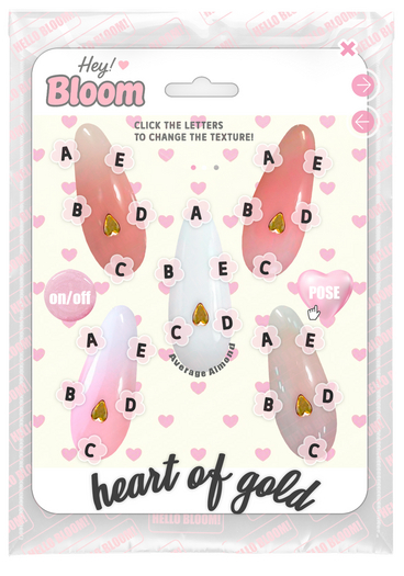 BLOOM - HEART OF GOLD NAILS [ALMOND AVERAGE] LEGACY
