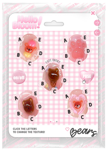 BLOOM - BEARS NAILS [CUTE SHORT] eBODY