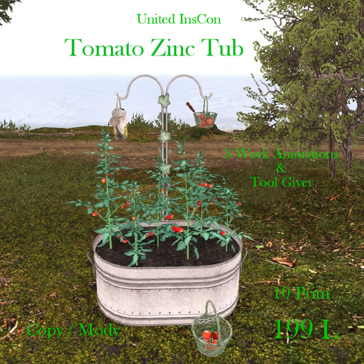 *UI* Tomato Zinc Tub v