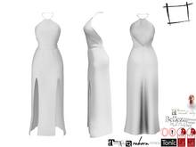 WC1448 Halter Long Dress with Double Slits FITMESH