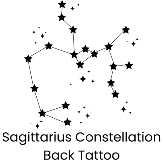 Sagittarius Constellation (Back Tattoo)