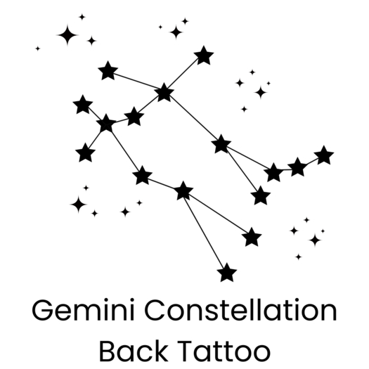 Gemini Constellation (Back Tattoo)