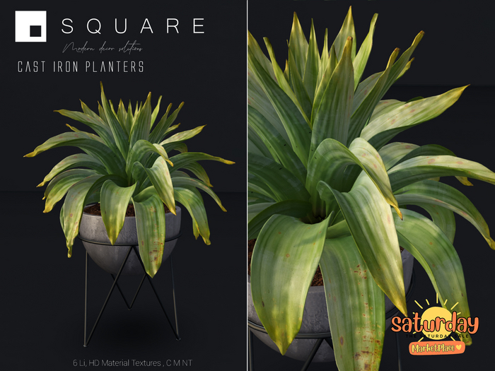 [ SQUARE ] - Cast Iron Planter TSSMP
