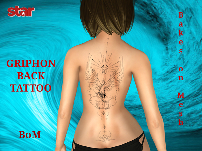 Griphon Back Tattoo