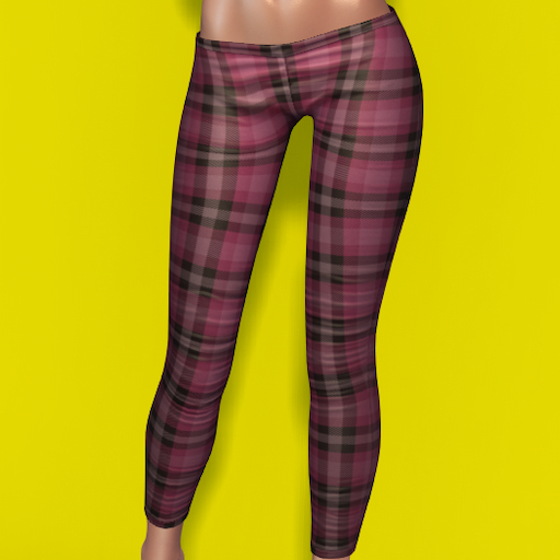 Simple Leggings One Tartan Pink