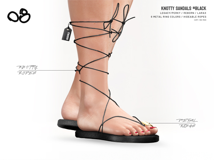 BASHKA - Knotty Sandals (Black)