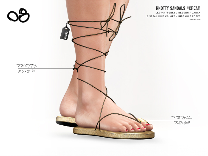 BASHKA - Knotty Sandals (Cream)