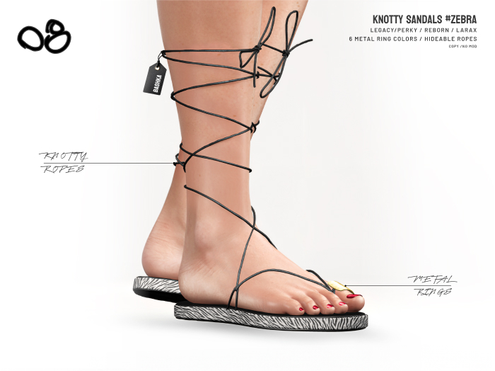 BASHKA - Knotty Sandals (Zebra)