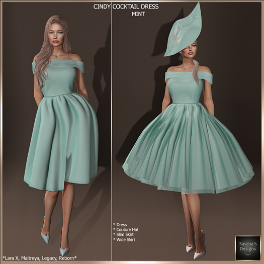 SAS - Cindy Mint Cocktail Dress (LaraX & MB)  