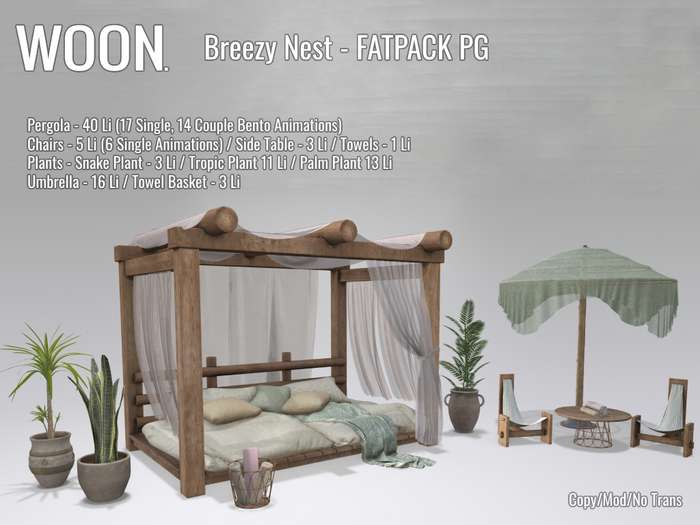 WOON. - Breezy Nest - FATPACK PG
