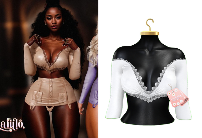 Via Fulo Malika Top White