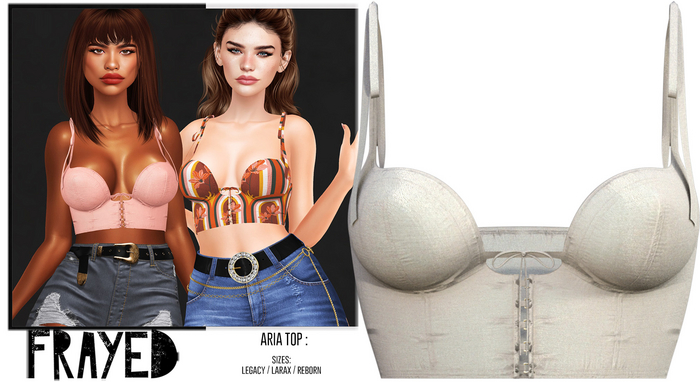 Frayed - Aria Top - Cream