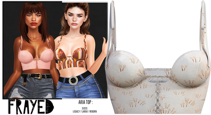 Frayed - Aria Top - Wheat