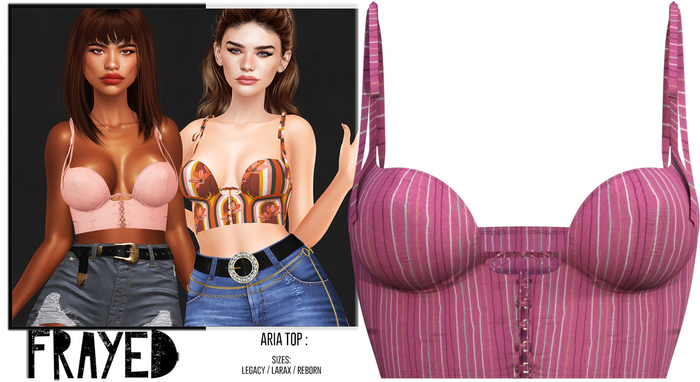 Frayed - Aria Top - Stripes