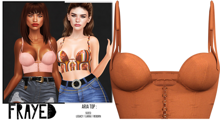 Frayed - Aria Top - Orange