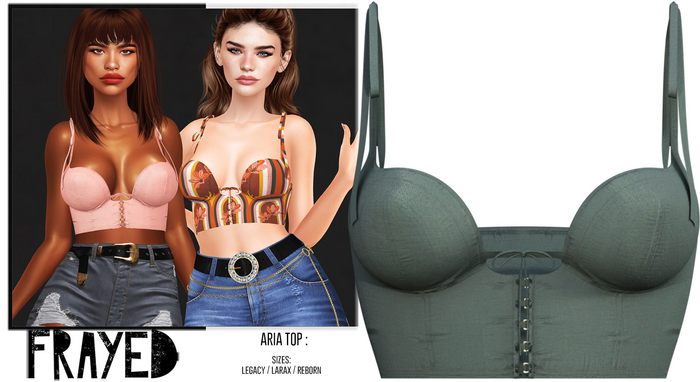 Frayed - Aria Top - Jade