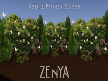 Hearts privacy screen
