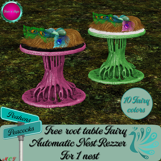 {Flair 'n' Style}Peafowl Nest AutoRezz[Tree root table] Fairy