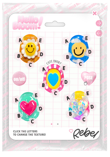 BLOOM - REBEL ENAMEL NAILS [CUTE SHORT] eBODY