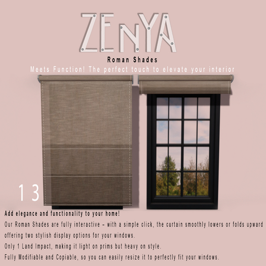 ZENYA - Roman Shades 13