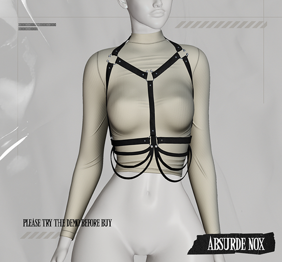 Absurde Nox - Blouse Harness Dash // Offwhite