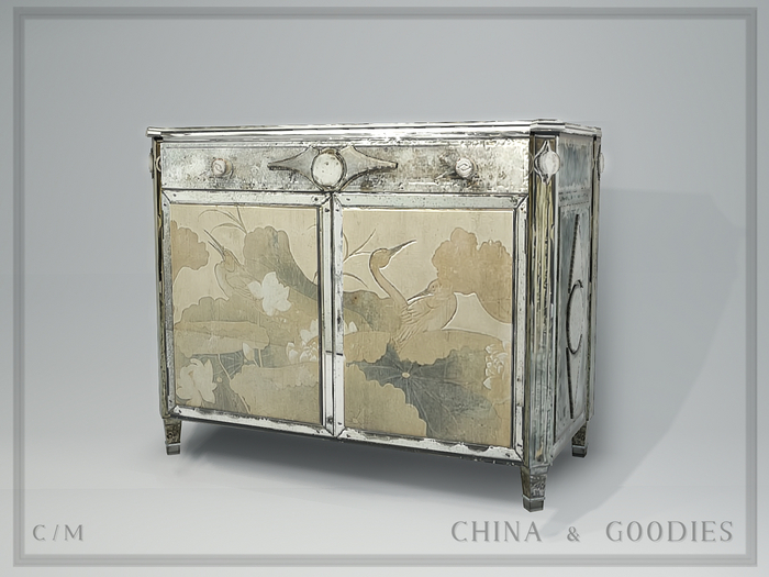 Eglomise Commode "Jansen" -C&G-