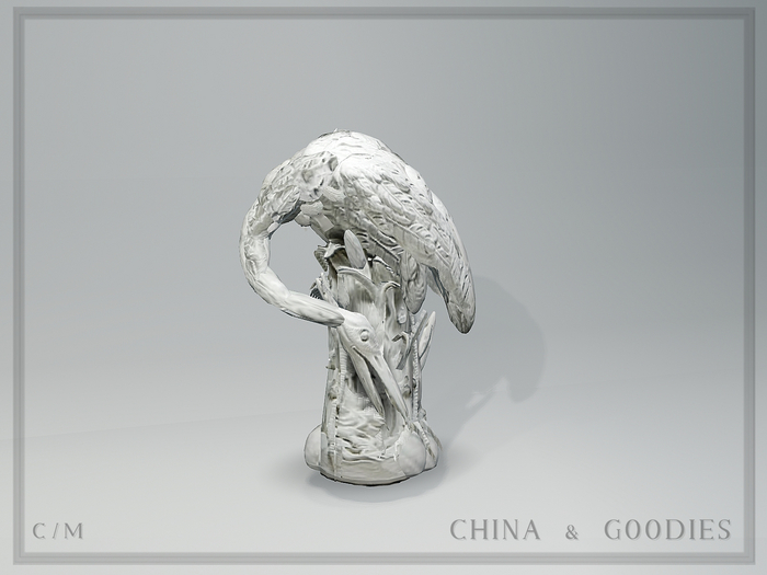 Porcelain Heron "Jansen" -C&G-