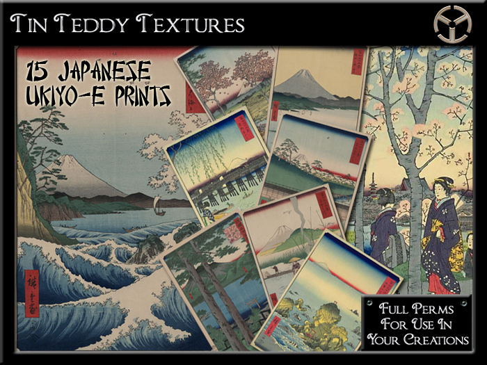 *Tin Teddy* Japanese Ukiyo-e Print Textures